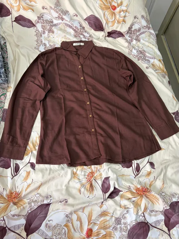 Brown_Linen_Relaxed_Full_Sleeve_Shirt_For_Women