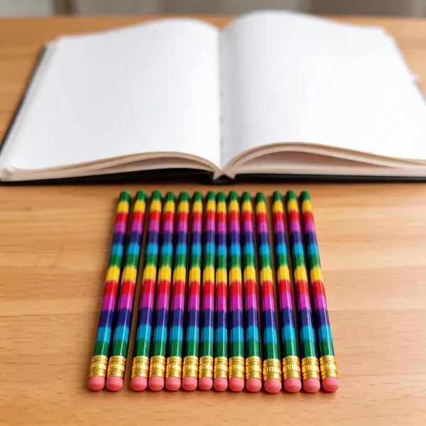 12-Piece_Multicolour_Striped_Wooden_Pencil_Set