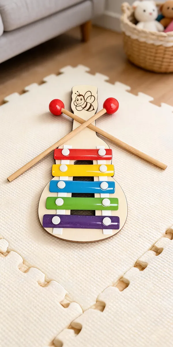 Multicolour_Wooden_Bee_Xylophone_Toy_With_Mallets