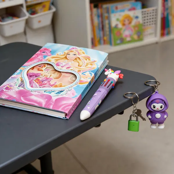 Princess_Diary_Set_With_Unicorn_Pen_And_Keychains