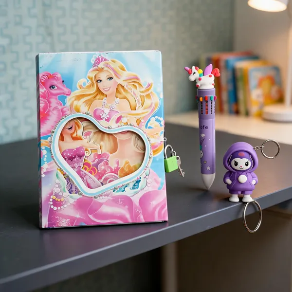 Princess_Diary_Set_With_Unicorn_Pen_And_Keychains