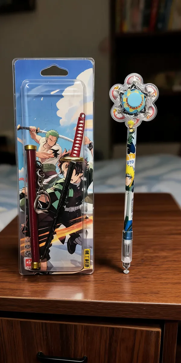 Anime_Sword_Keychain_And_Decorative_Flower_Pen_Set