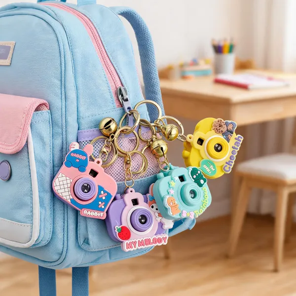 Multicolour_Silicone_Camera_Keychains_For_Kids