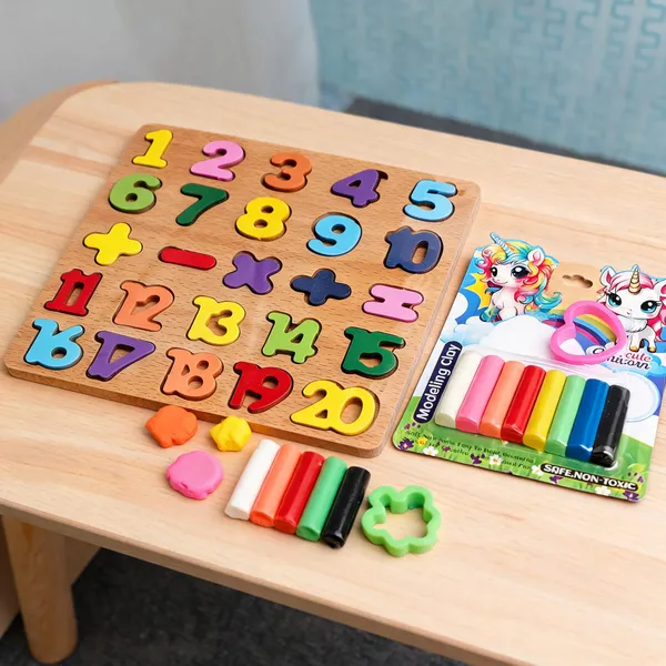 Wooden_Number_Learning_Puzzle_Board_With_Modeling_Clay_Set
