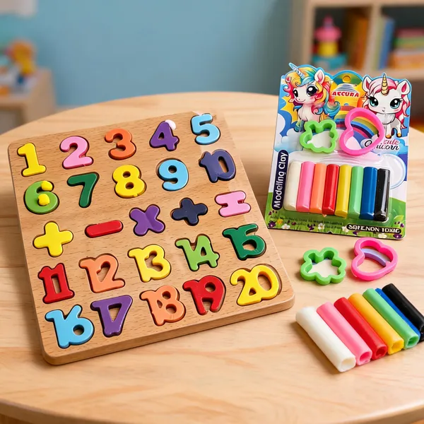 Wooden_Number_Learning_Puzzle_Board_With_Modeling_Clay_Set