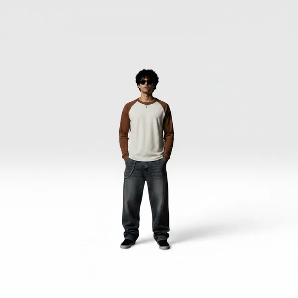 Waffle_Brown_Raglan_Full_Sleeve_T_Shirt