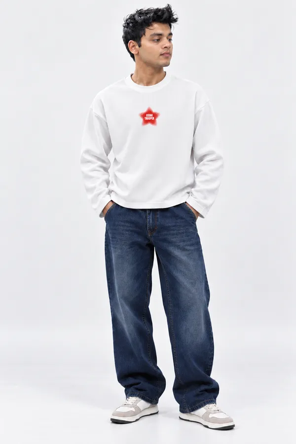 WAFFLE_WHITE_FULL_SLEEVE_T-SHIRT