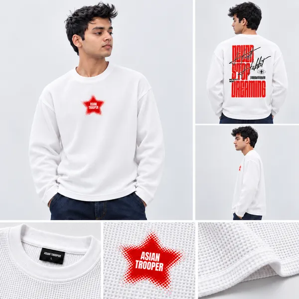 WAFFLE_WHITE_FULL_SLEEVE_T-SHIRT