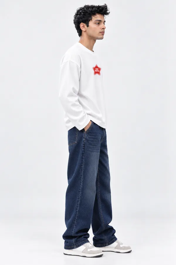 WAFFLE_WHITE_FULL_SLEEVE_T-SHIRT