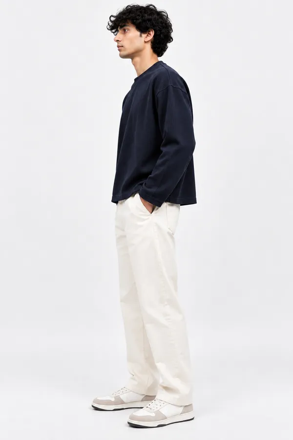 WAFFLE_BLACK_FULL_SLEEVE_T-SHIRT