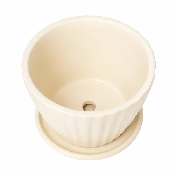 Ceramic_Modern_Ribbed_Planter_Pot_With_Saucer