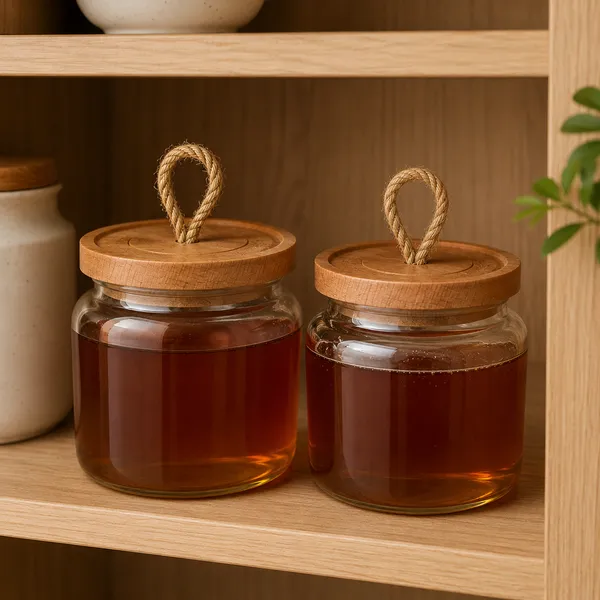 Glass_Rustic_Storage_Jars_With_Wooden_Lids