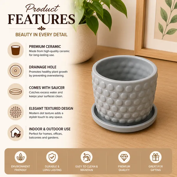 Ceramic_Textured_Round_Plant_Pot_With_Saucer