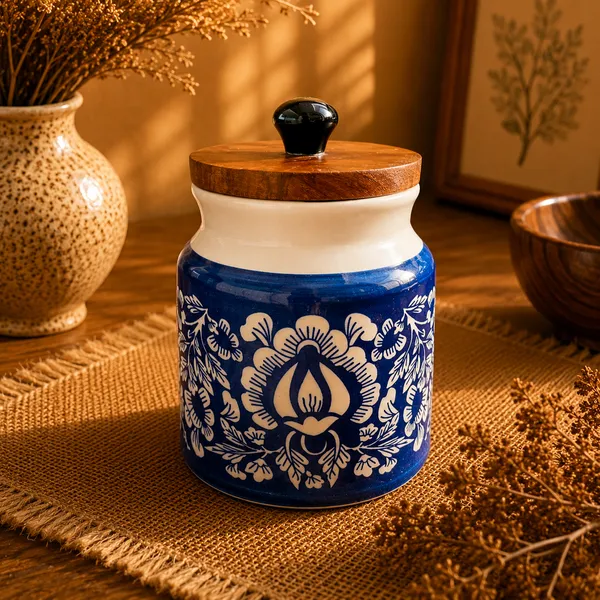Ceramic_Traditional_Floral_Print_Storage_Jar