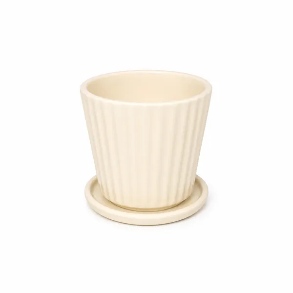 Ceramic_Modern_Ribbed_Planter_Pot_With_Saucer