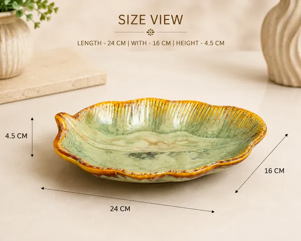 Ceramic_Leaf_Shaped_Textured_Serving_Bowl_Set