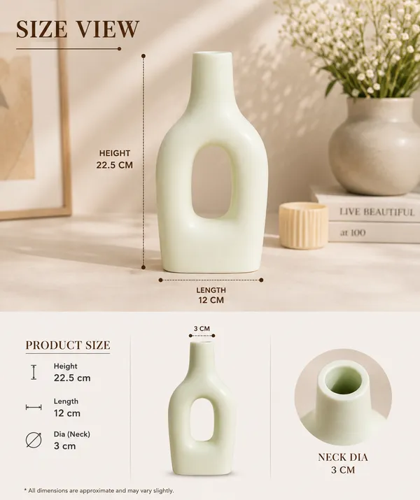 Ceramic_Sculptural_Solid_Color_Loop_Handle_Vase