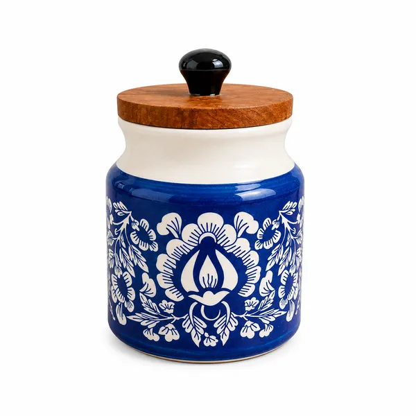 Ceramic_Traditional_Floral_Print_Storage_Jar