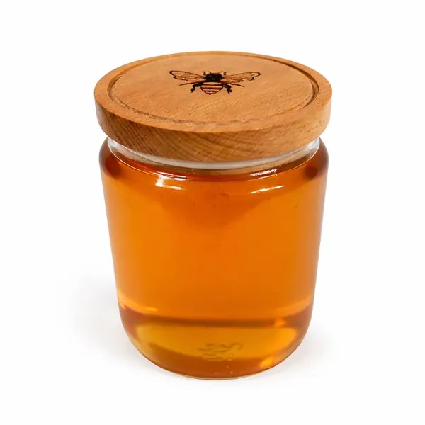 Glass_Wooden_Lid_Bee_Engraved_Storage_Jar_Set