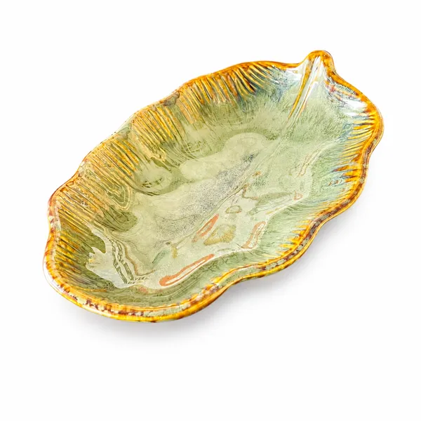 Ceramic_Leaf_Shaped_Textured_Serving_Bowl_Set