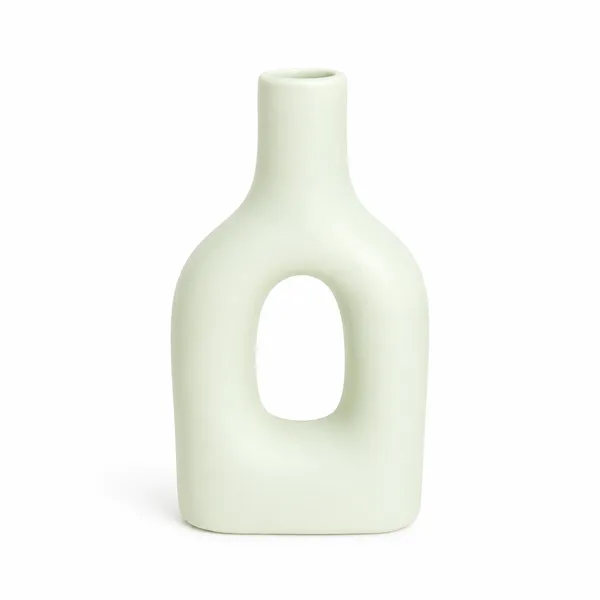 Ceramic_Sculptural_Solid_Color_Loop_Handle_Vase