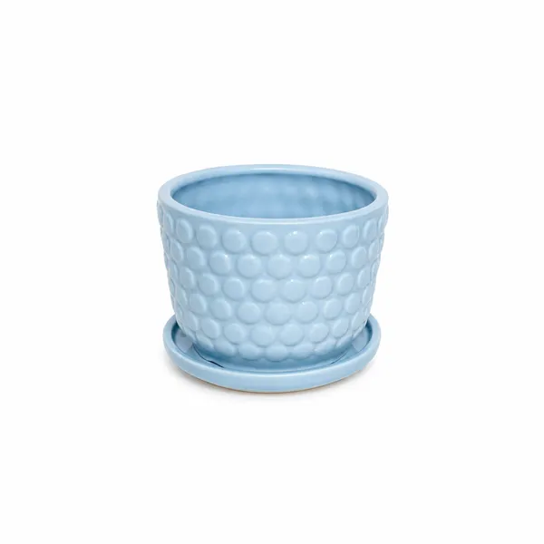 Ceramic_Textured_Plant_Pot_With_Saucer