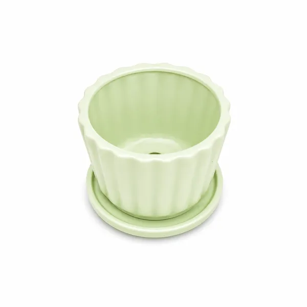 Ceramic_Ribbed_Planter_Pot_With_Saucer