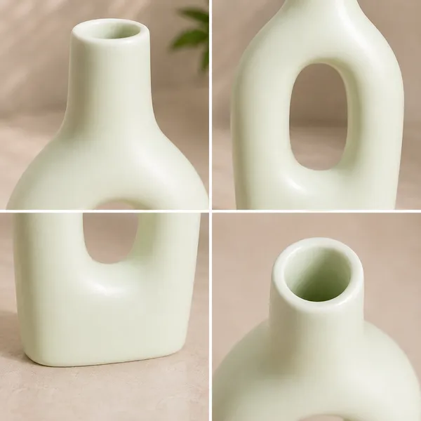 Ceramic_Sculptural_Solid_Color_Loop_Handle_Vase
