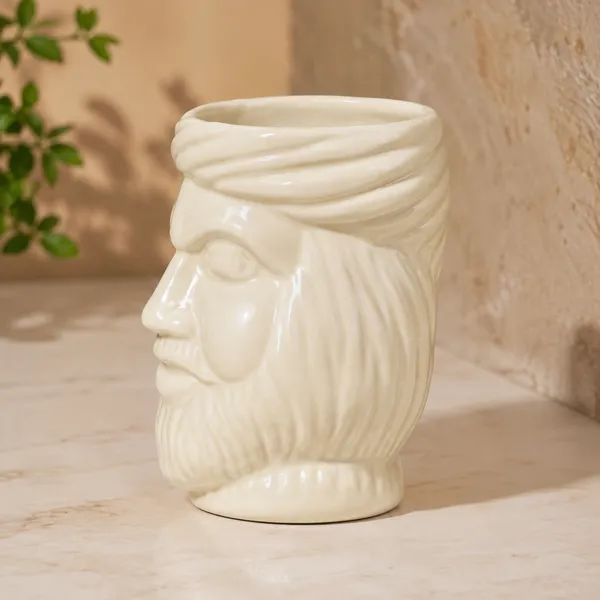 White_Ceramic_Bearded_Face_Novelty_Mug