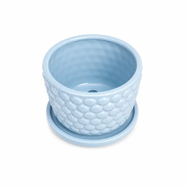 Ceramic_Textured_Plant_Pot_With_Saucer