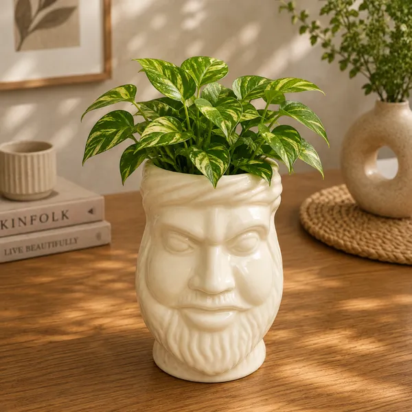 White_Ceramic_Bearded_Face_Novelty_Mug