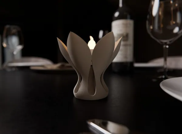PartPixels_Elegant_Lotus_LED/Wax_Tealight_Holder