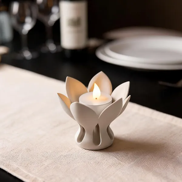 PartPixels_Elegant_Lotus_LED/Wax_Tealight_Holder