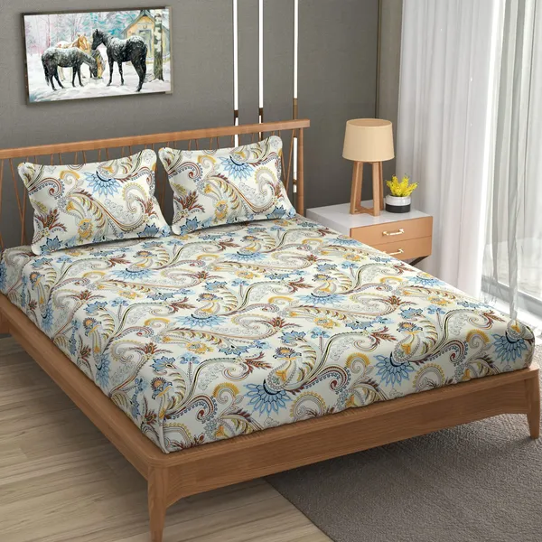 Premium_Printed_Elastic_Fitted_Cotton_King_Size_Bed_Sheets_(Buy_1_Get_1_Free)
