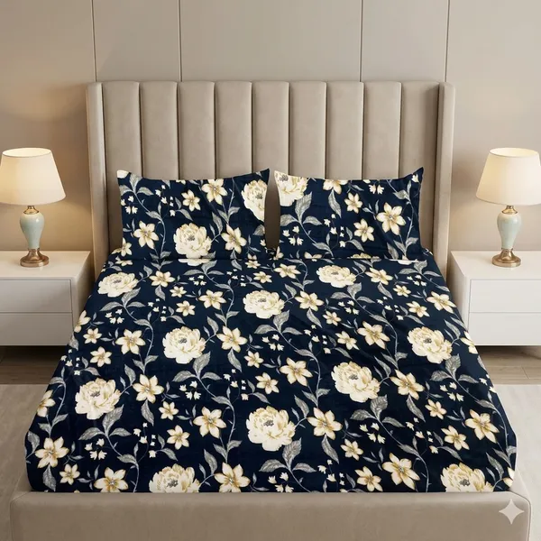 Premium_Elastic_Fitted_Woolen_Winter_King_size_Bedsheet_with_Pillow_cover