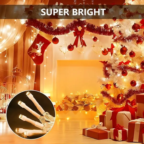 KAVYASHINE_Yellow_40_Led_8Mm_Fairy_String_9_Meter_Twinkle_Lights_Of_Home_Decoration_Light_For_Party_Birthday_Diwali_Christmas_Navratri_Wedding_Indoor_Outdoor