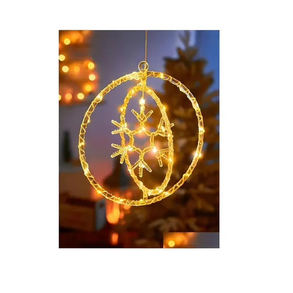KAVYASHINE_Led_Snow_String_Light_Led_Christmas_String_Lights_Christmas_Tree_Pendant_Flashing_Lights_Snowflake_String_Lights_Christmas_Eve_Party_Holiday_Decorative_Lights_Warm_White