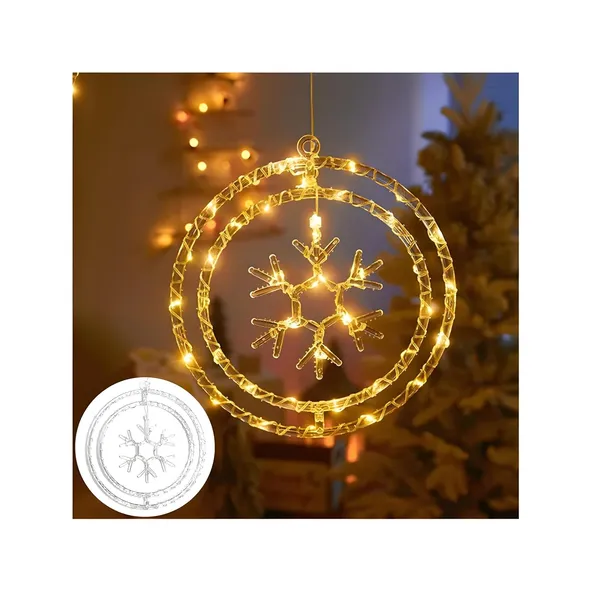 KAVYASHINE_Led_Snow_String_Light_Led_Christmas_String_Lights_Christmas_Tree_Pendant_Flashing_Lights_Snowflake_String_Lights_Christmas_Eve_Party_Holiday_Decorative_Lights_Warm_White