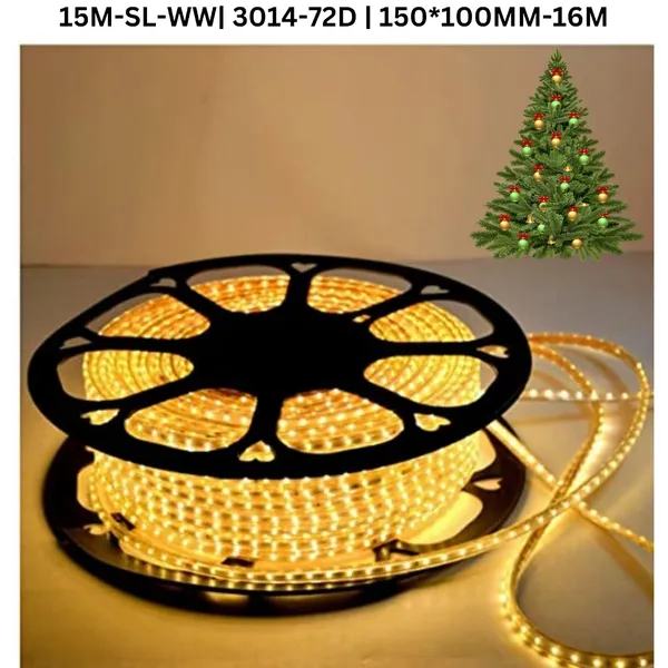 KAVYASHINE_15_Meter_High_Lumen_Rope_Led_Strip_Lights_Waterproof_Outdoor_Lighting_For_Balcony_Home_And_Interior_Decoration_Perfect_For_Diwali_Ceiling_Cove_Lighting_Warm_White_15_Metre