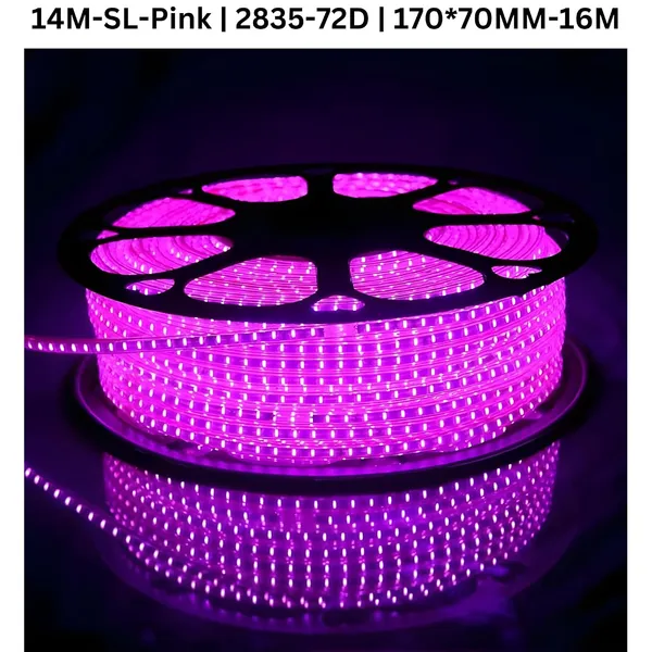 KAVYASHINE_14_Meter_High_Lumen_Rope_Led_Strip_Lights_Waterproof_Outdoor_Lighting_For_Balcony_Home_And_Interior_Decoration_Perfect_For_Diwali_Lighting_Pink_14_Meter