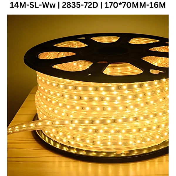 KAVYASHINE_14_Meter_High_Lumen_Rope_Led_Strip_Lights_Waterproof_Outdoor_Lighting_For_Balcony_Home_And_Interior_Decoration_Perfect_For_Diwali_Lighting_Warm_White_14_Meter