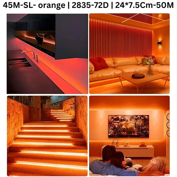 KAVYASHINE_45_Meter_High_Lumen_Rope_Led_Strip_Lights_Waterproof_Outdoor_Lighting_For_Balcony_Home_And_Interior_Decoration_Perfect_For_Diwali_Lighting_Orange_45_Meter