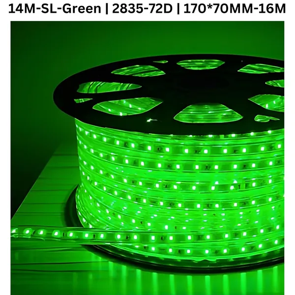 KAVYASHINE_14_Meter_High_Lumen_Rope_Led_Strip_Lights_Waterproof_Outdoor_Lighting_For_Balcony_Home_And_Interior_Decoration_Perfect_For_Diwali_Lighting_Warm_White_Green_14_Meter
