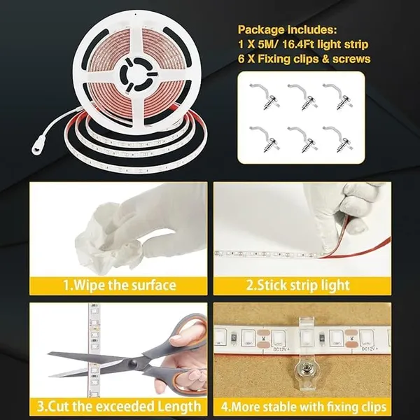 KAVYASHINE_22_Meter_High_Lumen_Rope_Led_Strip_Lights_Waterproof_Outdoor_Lighting_For_Balcony_Home_And_Interior_Decoration_Perfect_For_Diwali_Lighting_Yellow_22_Meter