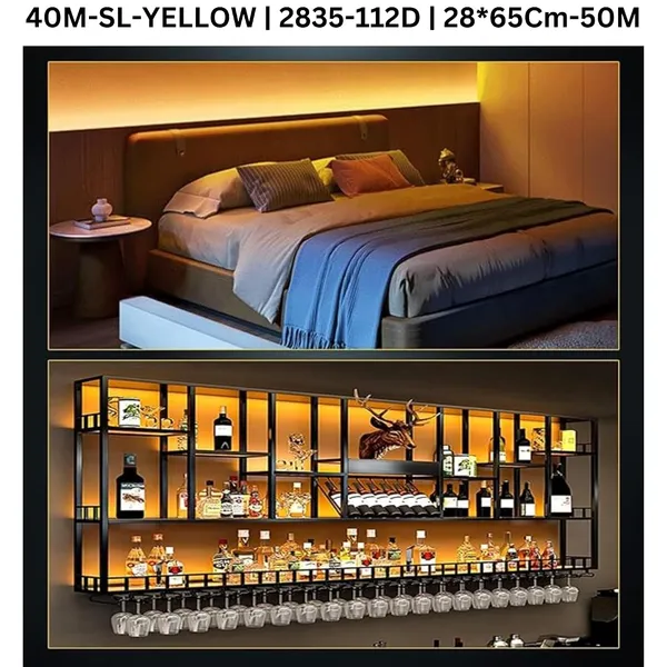KAVYASHINE_40_Meter_High_Lumen_Rope_Led_Strip_Lights_Waterproof_Outdoor_Lighting_For_Balcony_Home_And_Interior_Decoration_Perfect_For_Diwali_Lighting_Yellow_40_Meter