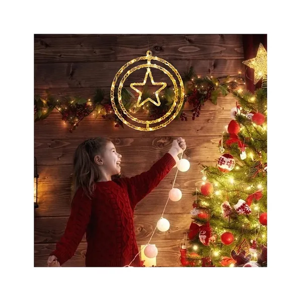 KAVYASHINE_Star_Pendant_Christmas_Lights_Decorative_Hanging_Lights_For_Festive_Decor_Christmas_Tree_Parties_And_Home_Decorations_Warm_White_30_Cm_Diameter