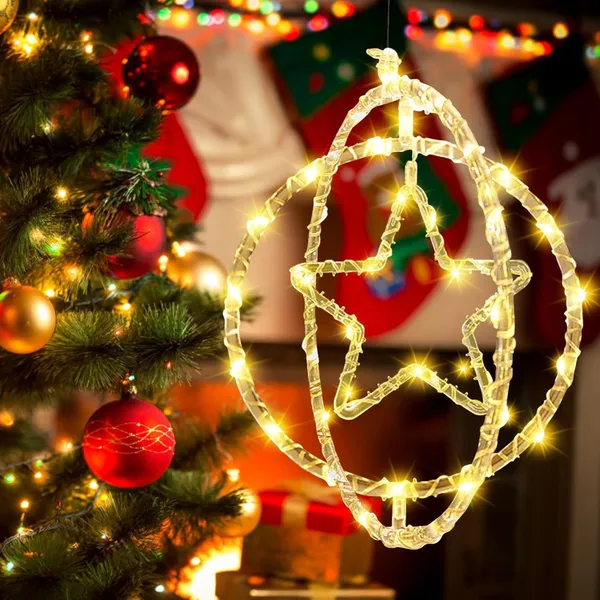 KAVYASHINE_Star_Pendant_Christmas_Lights_Decorative_Hanging_Lights_For_Festive_Decor_Christmas_Tree_Parties_And_Home_Decorations_Warm_White_30_Cm_Diameter