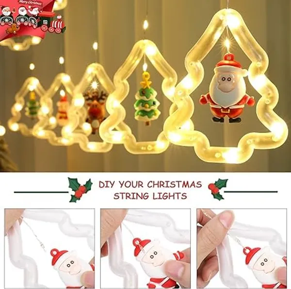 Christmas_Tree_Figurine_Light_Curtain_3M_Usb_String_Curtain_Lights_3D_Warm_White_Indoor_Decoration_For_Windows_Bedroom_Home_And_Parties