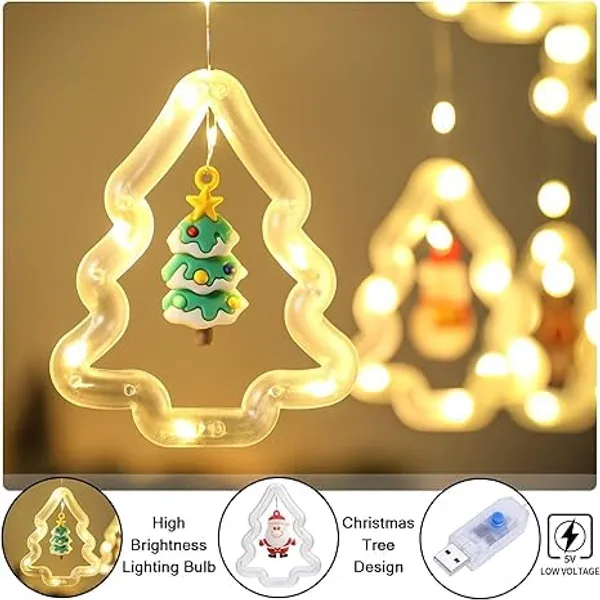 Christmas_Tree_Figurine_Light_Curtain_3M_Usb_String_Curtain_Lights_3D_Warm_White_Indoor_Decoration_For_Windows_Bedroom_Home_And_Parties