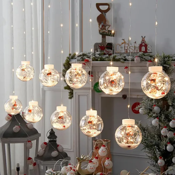 KAVYASHINE_1_Set_Classic_Christmas_140_Led_Curtain_Lights_Wishing_Ball_With_Bells_Pendant_Blinking_Holiday_Decorations_Suitable_For_Christmas_Halloween_Thanksgiving_New_Year_10_Led_Ball_Globe